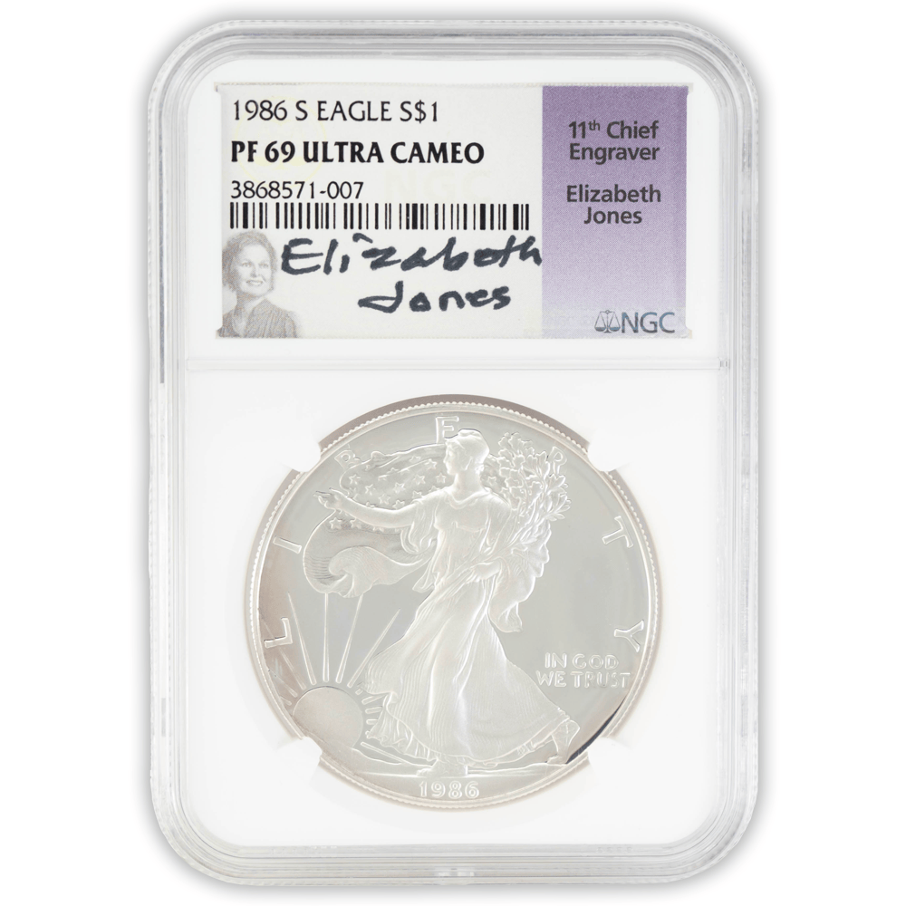 1986 S Eagle S$1 PF 69 Ultra Cameo NGC Gold & Silver Pawn Shop