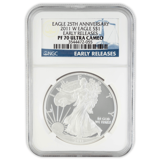 2011 W Eagle S$1 25th Anniversary PF 70 Ultra Cameo NGC Gold & Silver Pawn Shop