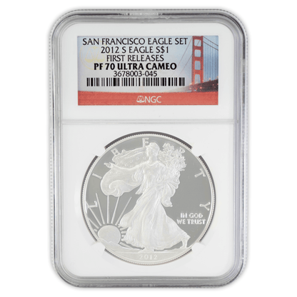 2012 S Eagle S$1 First Releases PF 70 Ultra Cameo NGC Gold & Silver Pawn Shop