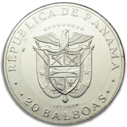 Republic of Panama 20 Balboas Uncirculated 3.85 Oz Silver Coins Gold & Silver Pawn Shop