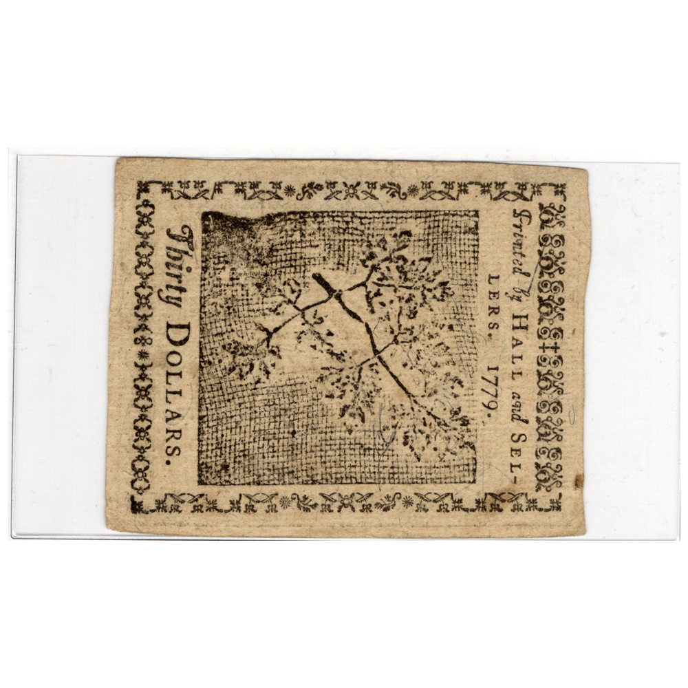 1779 $30 Continental Currency Note
Gold & Silver Pawn Shop