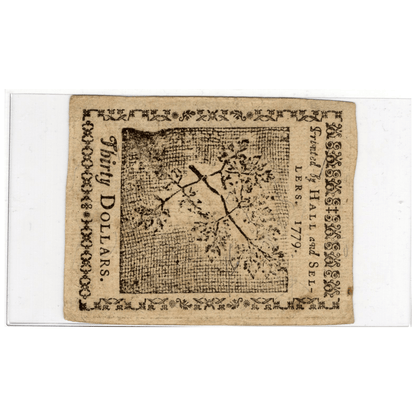 1779 $30 Continental Currency Note
Gold & Silver Pawn Shop