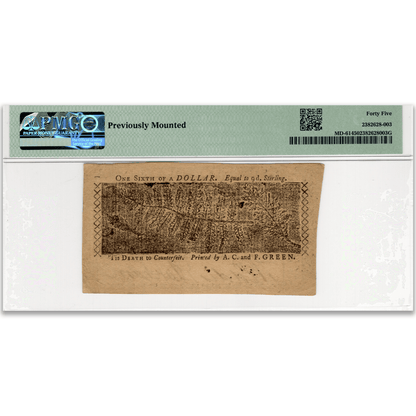 1774 Maryland Colonial Currency PMG Graded Gold & Silver Pawn Shop