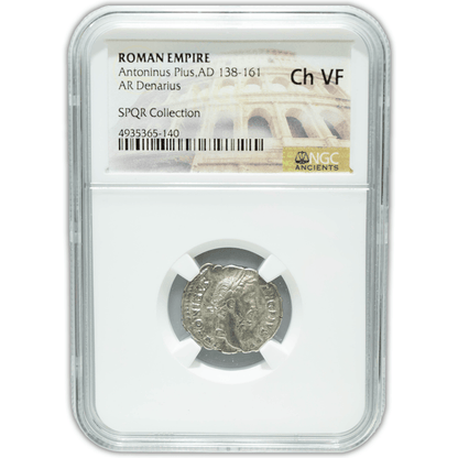 Roman Empire Antonius Plus, AD 138-161 Ch VF NGC Gold & Silver Pawn Shop