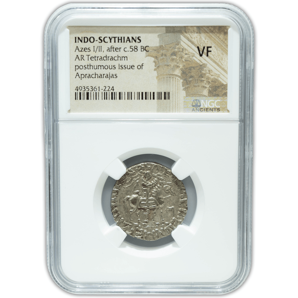 Indo-Scythians Azes I/II after c.58 BC NGC VF Gold & Silver Pawn Shop