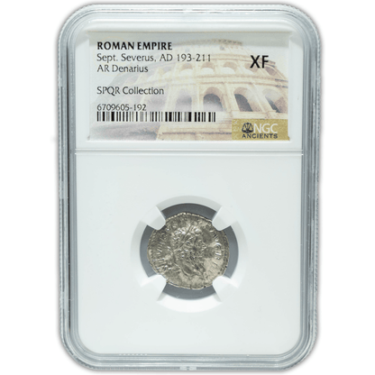 Roman Empire Sept. Severus, AD 193-211 XF NGC Gold & Silver Pawn Shop