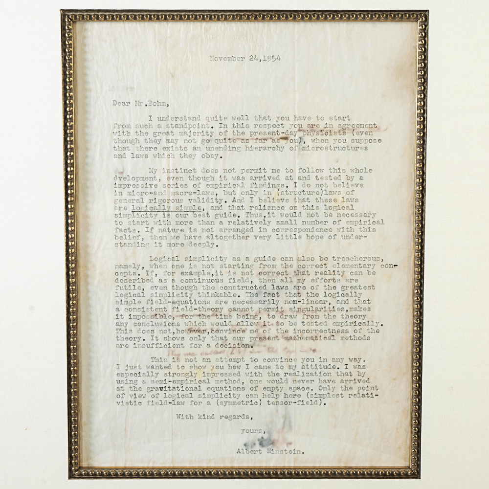Pair of Albert Einstein Signed Letters G S Pawn