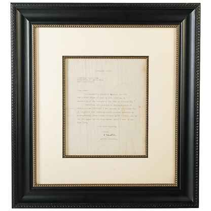 Pair of Albert Einstein Signed Letters G S Pawn