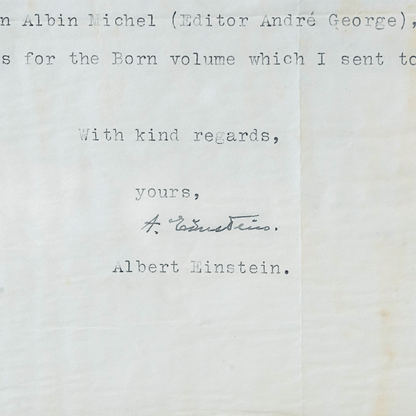Pair of Albert Einstein Signed Letters G S Pawn