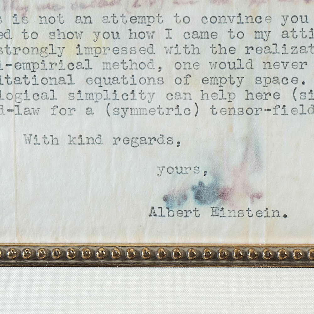 Pair of Albert Einstein Signed Letters G S Pawn