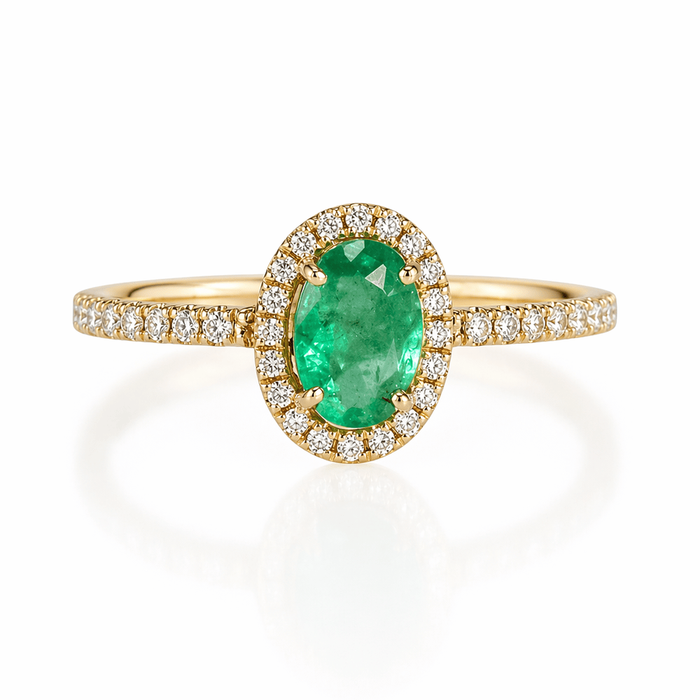 Oval Emerald & Diamond Halo Ring
Gold & Silver Pawn Shop