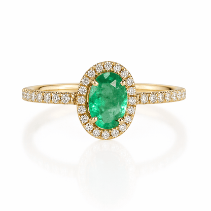 Oval Emerald & Diamond Halo Ring
Gold & Silver Pawn Shop