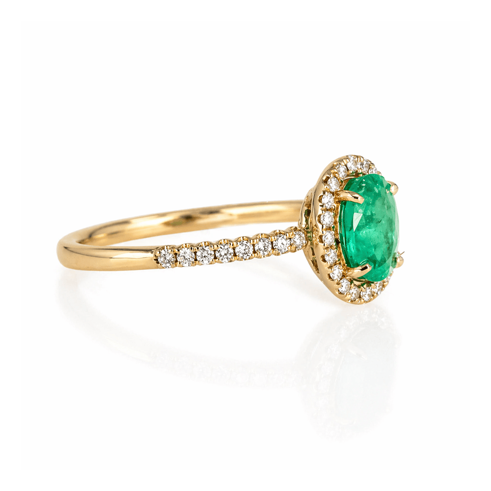 Oval Emerald & Diamond Halo Ring
Gold & Silver Pawn Shop