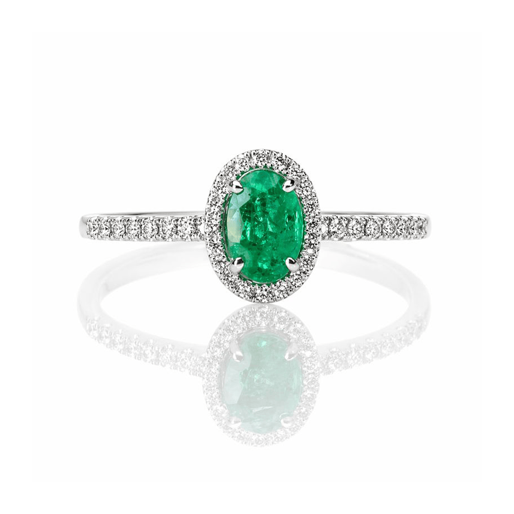 Emerald & Diamond Halo Ring .47CT Emerald
Gold & Silver Pawn Shop
