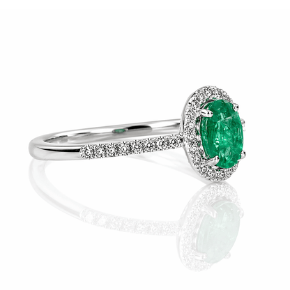 Emerald & Diamond Halo Ring .47CT Emerald
Gold & Silver Pawn Shop