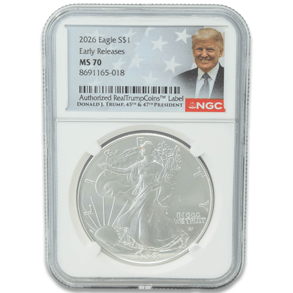 2026 Eagle S$1 Early Releases MS70 Trump Label NGC Gold & Silver Pawn Shop