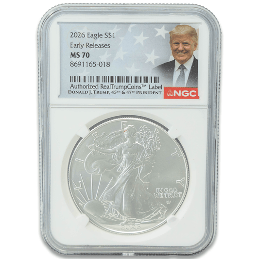2026 Eagle S$1 Early Releases MS70 Trump Label NGC Gold & Silver Pawn Shop