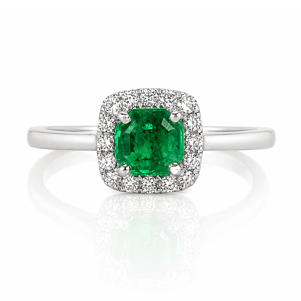 Cushion-Cut Emerald & Diamond Halo Ring
Gold & Silver Pawn Shop