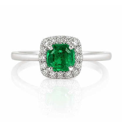 Cushion-Cut Emerald & Diamond Halo Ring
Gold & Silver Pawn Shop