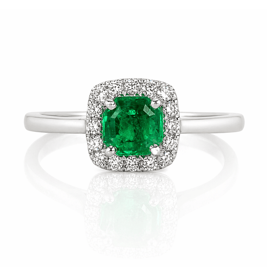 Cushion-Cut Emerald & Diamond Halo Ring
Gold & Silver Pawn Shop