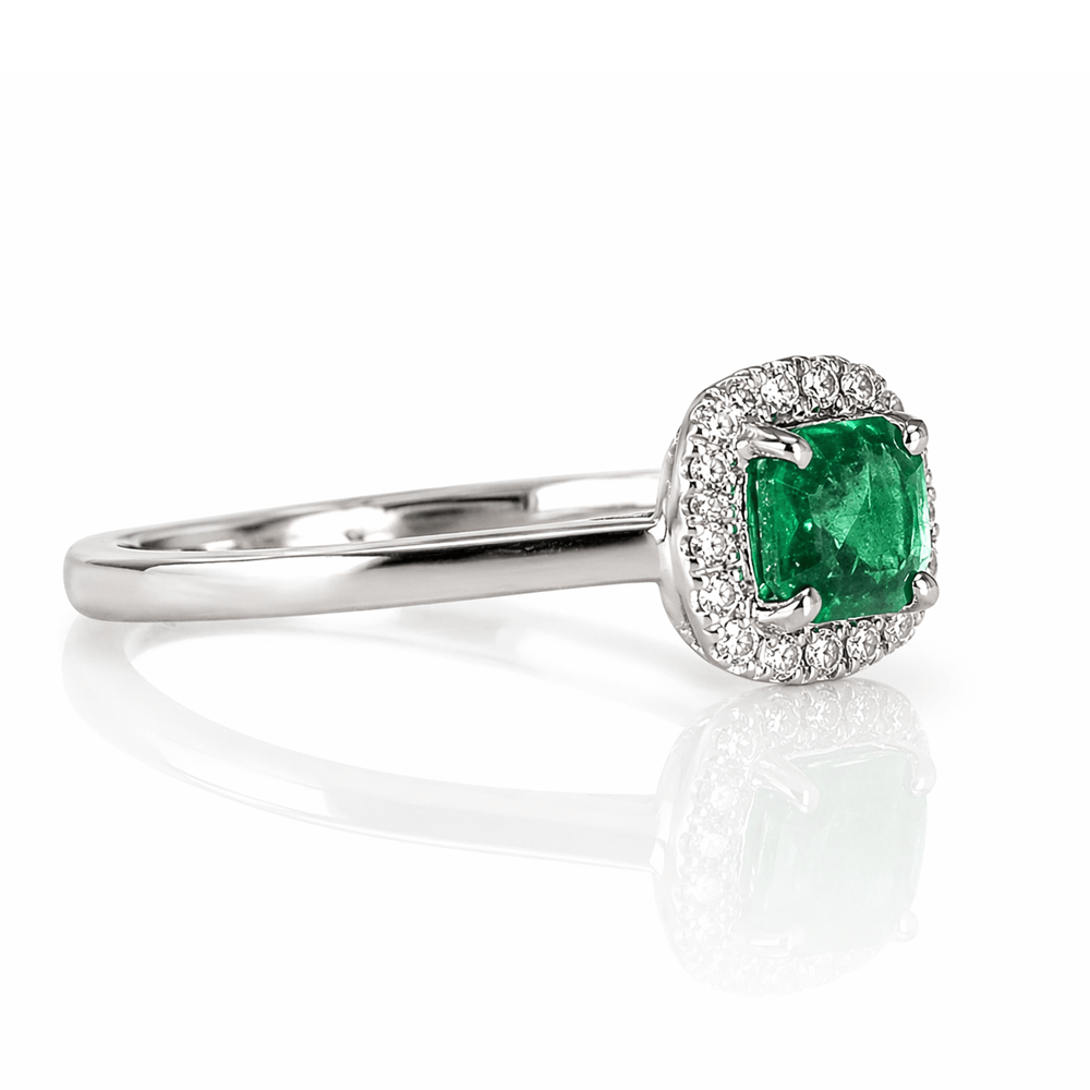 Cushion-Cut Emerald & Diamond Halo Ring
Gold & Silver Pawn Shop