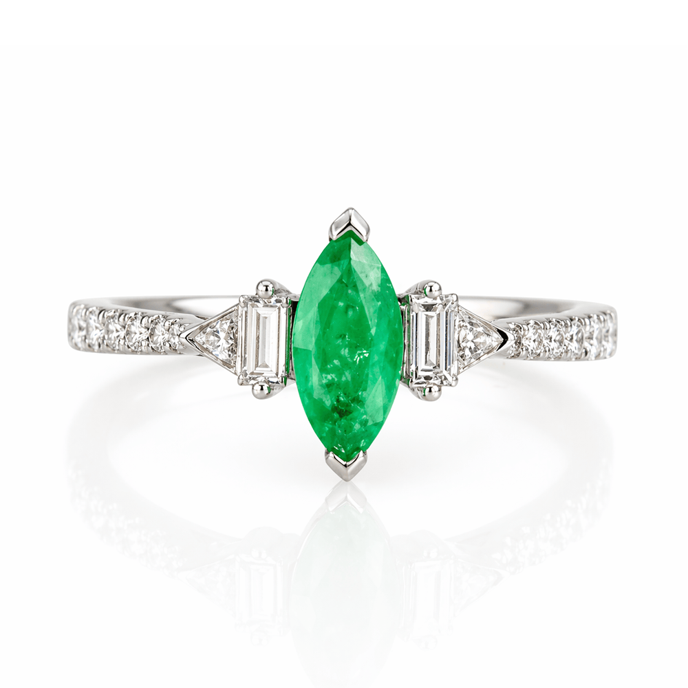 Marquise-Cut Emerald & Diamond Accent Ring
Gold & Silver Pawn Shop