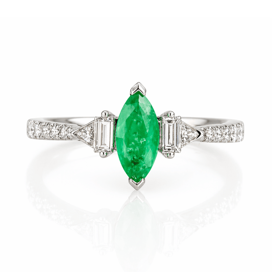 Marquise-Cut Emerald & Diamond Accent Ring
Gold & Silver Pawn Shop