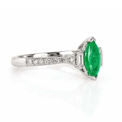 Marquise-Cut Emerald & Diamond Accent Ring
Gold & Silver Pawn Shop