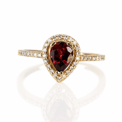14K Yellow Gold Pear-Cut Tourmaline & Diamond Halo Ring
Gold & Silver Pawn Shop