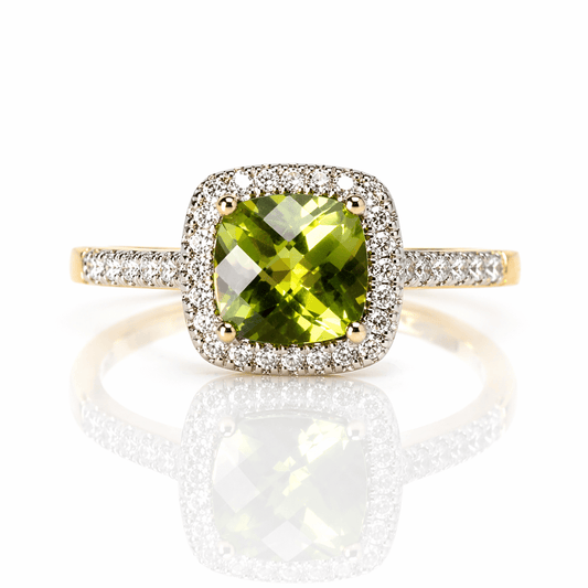 Peridot & Diamond Halo Ring 1.32CT Center
Gold & Silver Pawn Shop