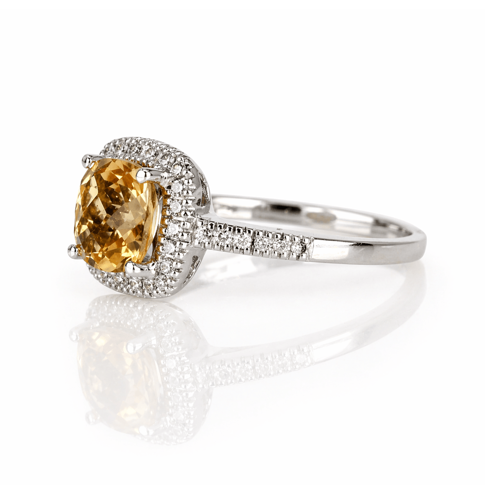 Cushion-Cut Citrine & Diamond Halo Ring
Gold & Silver Pawn Shop