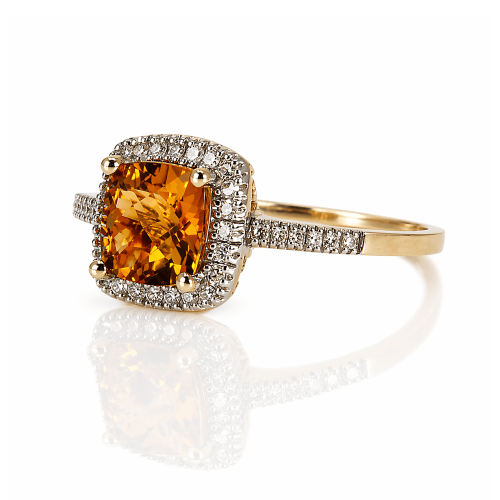 Cushion-Cut Citrine & Diamond Halo Ring
Gold & Silver Pawn Shop