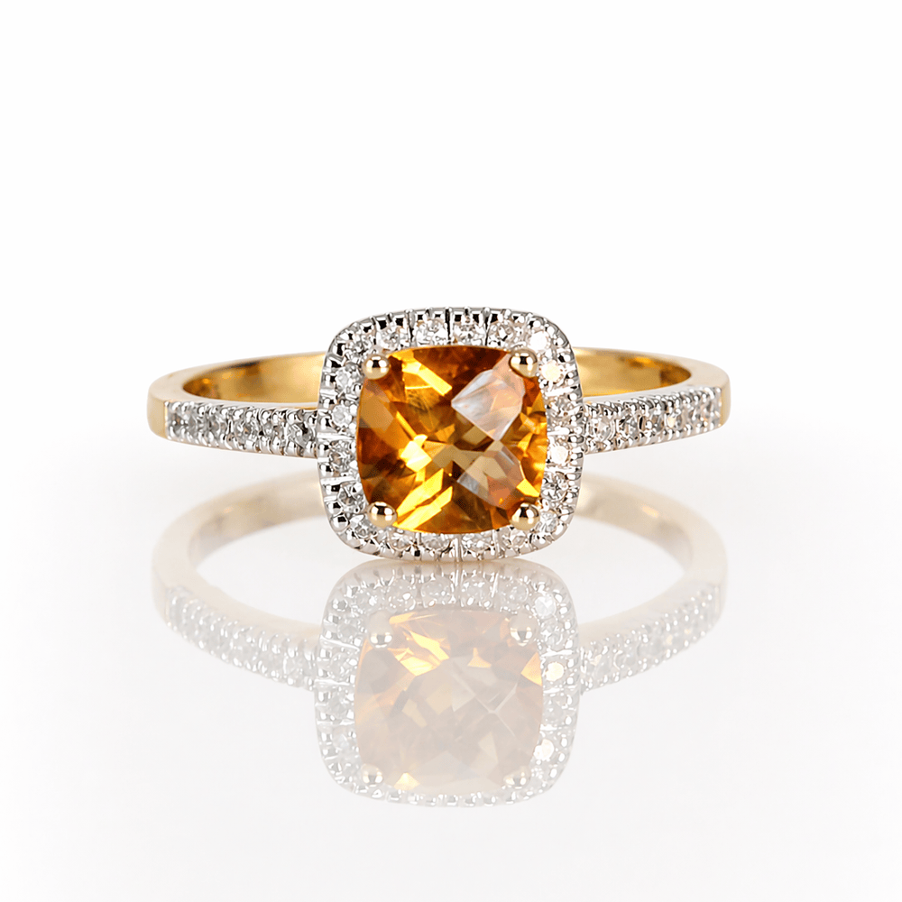 Cushion-Cut Citrine & Diamond Halo Ring
Gold & Silver Pawn Shop