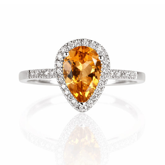 Citrine & Diamond Halo Ring
Gold & Silver Pawn Shop