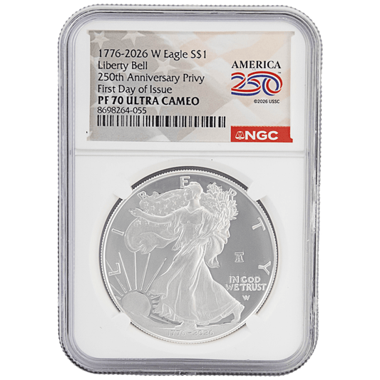 1776-2026 W Eagle S$1 250th Anniversary PF 70 Ultra Cameo NGC
Gold & Silver Pawn Shop