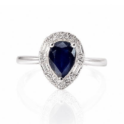 14K White Gold Pear-Cut Sapphire Halo Ring
Gold & Silver Pawn Shop