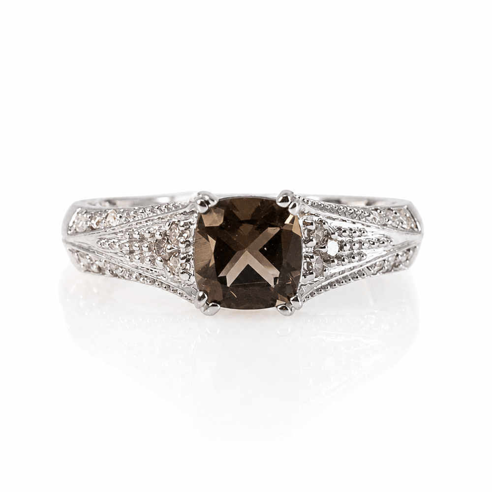 10K White Gold Smoky Quartz & Diamond Accent Ring
Gold & Silver Pawn Shop