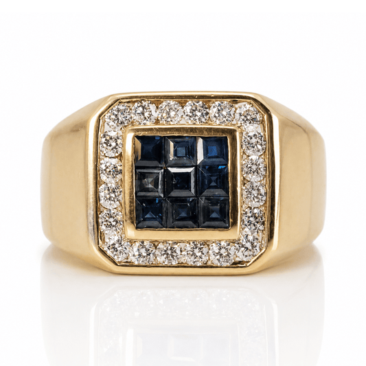 14K Yellow Gold Blue Stone & Diamond Halo Ring
Gold & Silver Pawn Shop