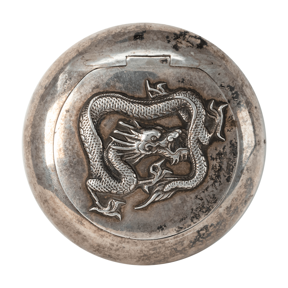 1921 Chinese Export Silver Dragon Tin
Gold & Silver Pawn Shop