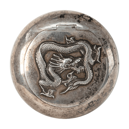 1921 Chinese Export Silver Dragon Tin
Gold & Silver Pawn Shop