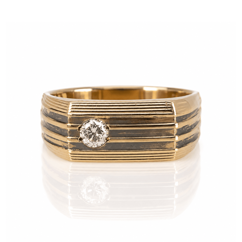 14K Yellow 9.1 G Gold Men's Diamond Band Ring Gold & Silver Pawn Shop