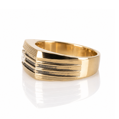 14K Yellow 9.1 G Gold Men's Diamond Band Ring Gold & Silver Pawn Shop