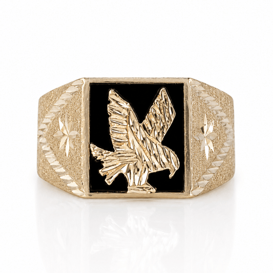 10K Yellow Gold Black Onyx Eagle Signet Ring
Gold & Silver Pawn Shop