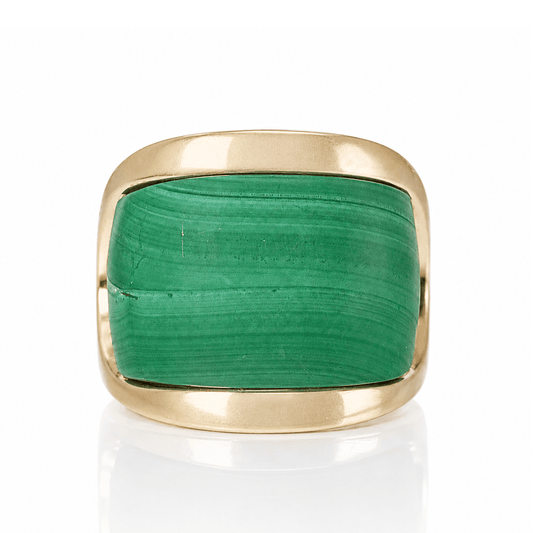14K Yellow 12.3g Gold Green Stone Statement Ring Gold & Silver Pawn Shop