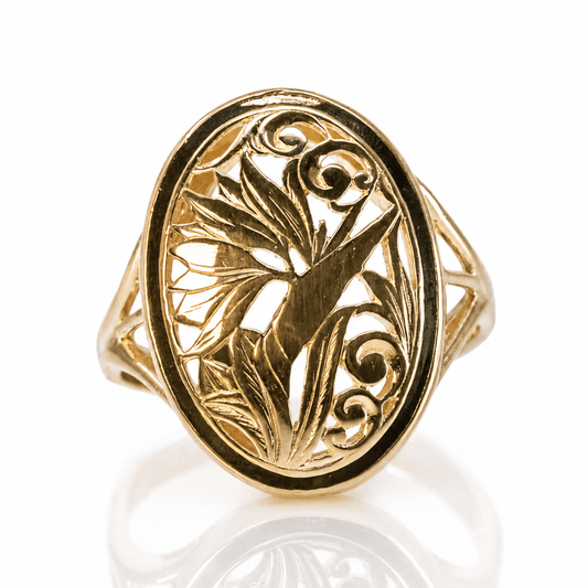 14K Yellow Gold Oval Floral Filigree Statement Ring
Gold & Silver Pawn Shop