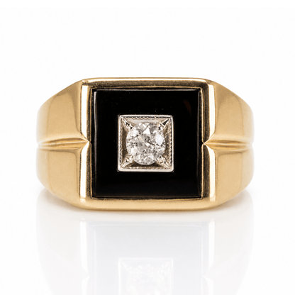 14K Yellow Gold Black Stone & Square Signet Style Ring
Gold & Silver Pawn Shop
