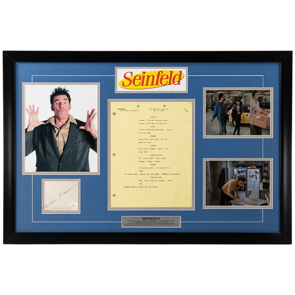 Seinfeld Script Memorabilia with Michael Richards Autograph Gold & Silver Pawn Shop