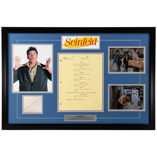 Seinfeld Script Memorabilia with Michael Richards Autograph Gold & Silver Pawn Shop
