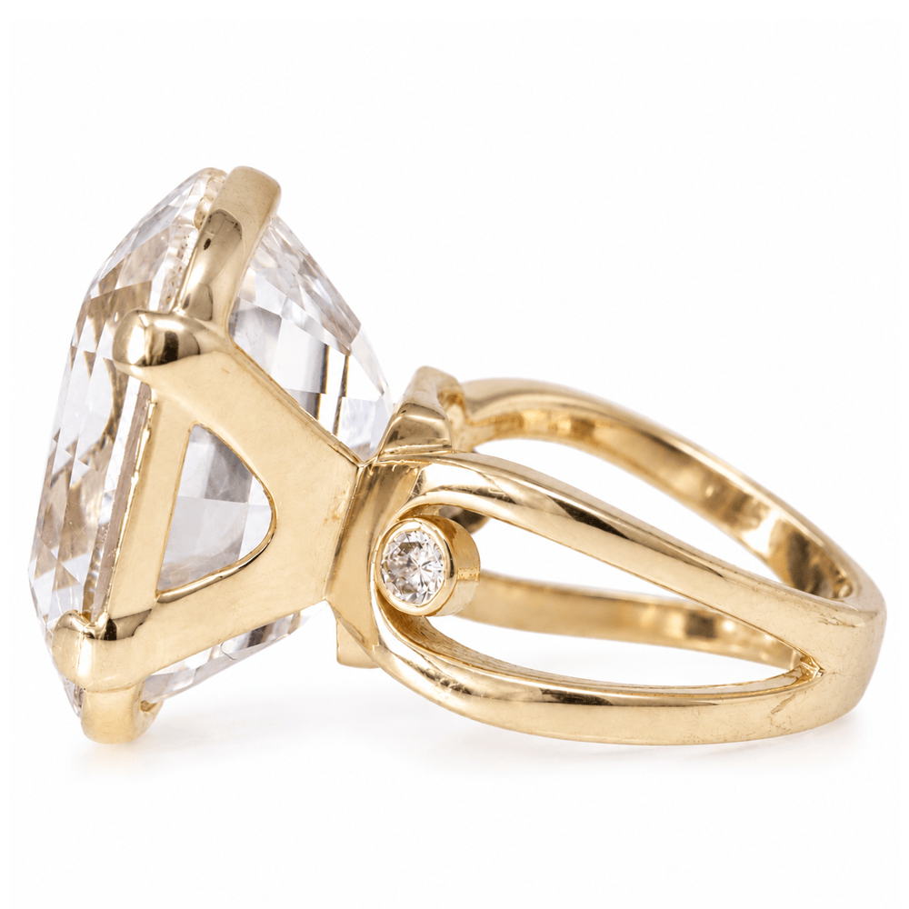 14K Yellow Gold Cushion-Cut Clear Stone Statement Ring
Gold & Silver Pawn Shop