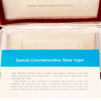 Franklin Mint 10,000 Grains Sterling Silver U.S. Treasury Commemorative Ingot
Gold & Silver Pawn Shop